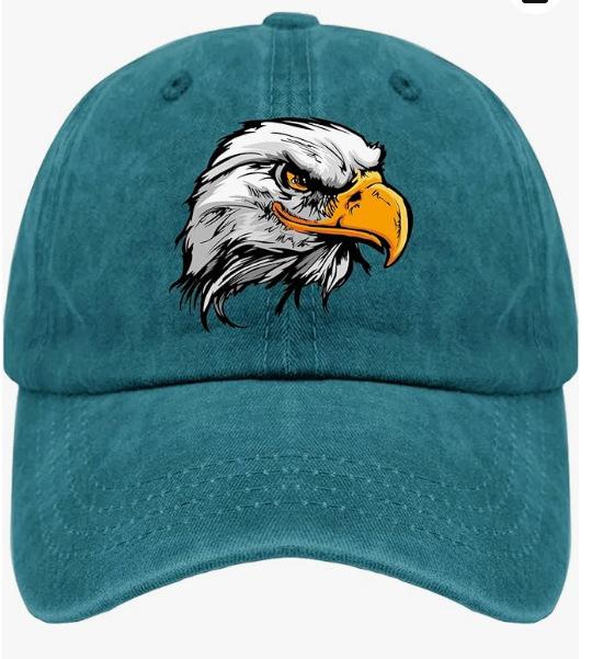 Eagle Head Print Cotton Baseball Cap Casual Adult Adjustable Outdoor Summer Baseball Cap