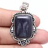 Pendant Blue Sunsitara Gemstone Handmade Mother'Day Silver Jewelry 2"