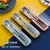 In-Stock Stainless Steel Portable Cutlery Set: Travel Flip-Top Case with Fork, Spoon, and Chopsticks