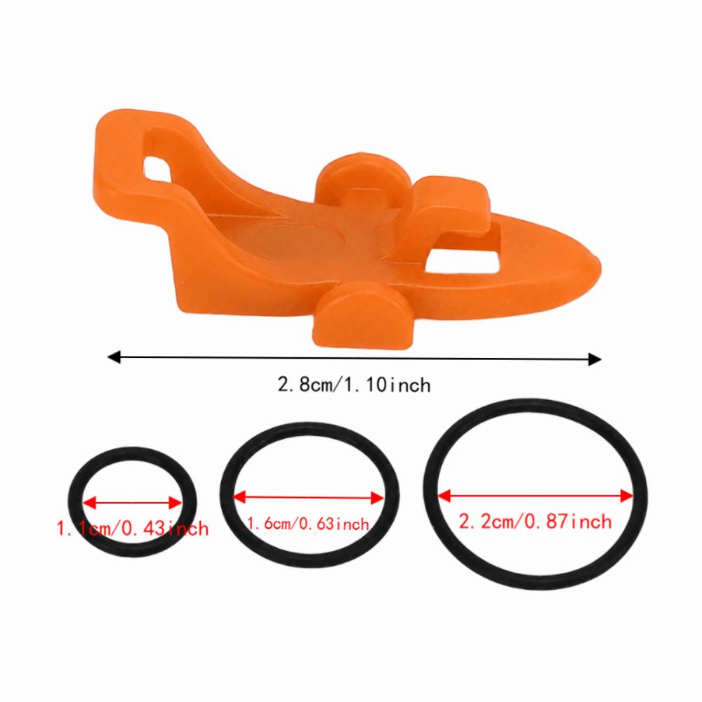 20PCS 28mm Fishing Hook Holder with 3 Size Rubber Rings Fishing Rod Hook Holder  For Outdoor Fishing