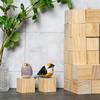 100Pcs Unfinished Natural Wood Squares Paintable Wooden Cubes For Painting Carving Home Decorations Handmade Presents
