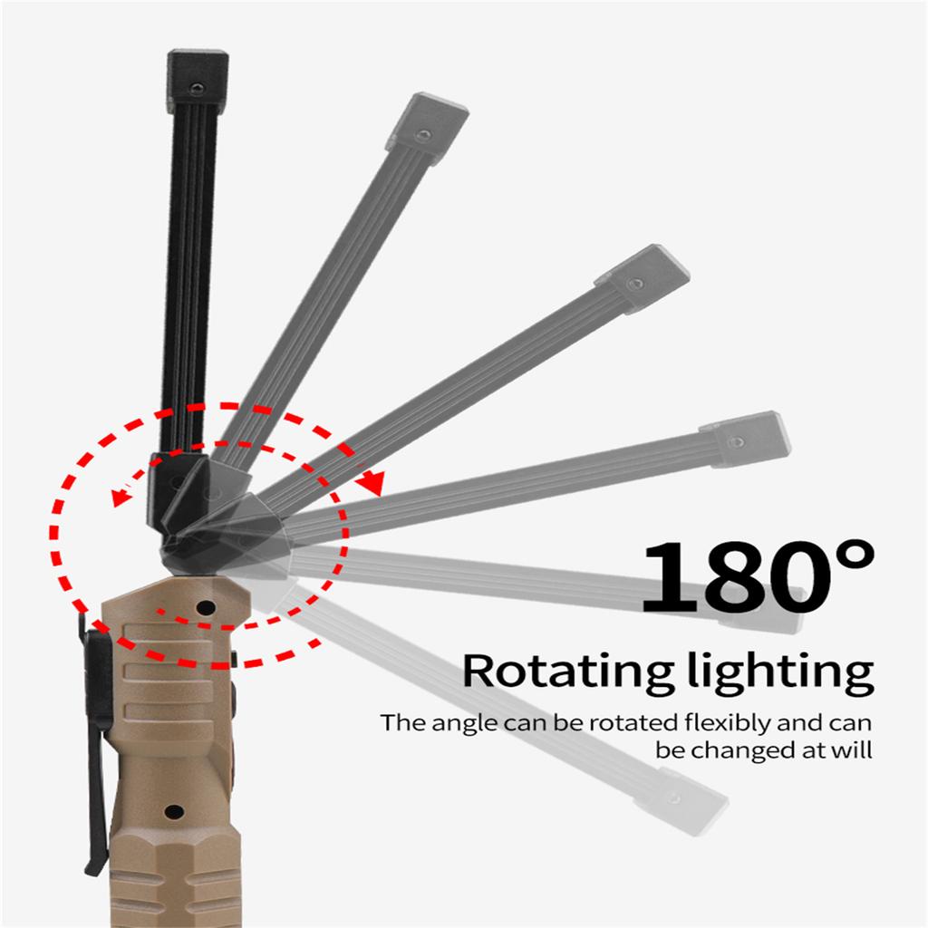 Cob Folding Work Light Double-sided Strong Light Emergency Flashlight Inspection Lamp With Strong Magnets