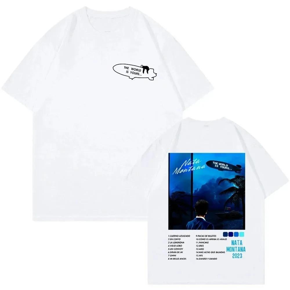 Natanael Cano Nata Montana T Shirts Corridos Tumbados Short Sleeve T Shirt Men Women Fashion Hip Hop Cotton Oversized T-shirt