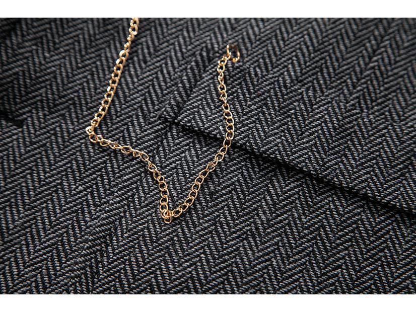 2024 Spring Retro European Men's Casual Lapel Chain Vest