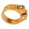 Bike Seat Post Clamp Aluminium Alloy Mountain Bike Quick Release Seatpost Collar for Cycling EnthusiastsGold