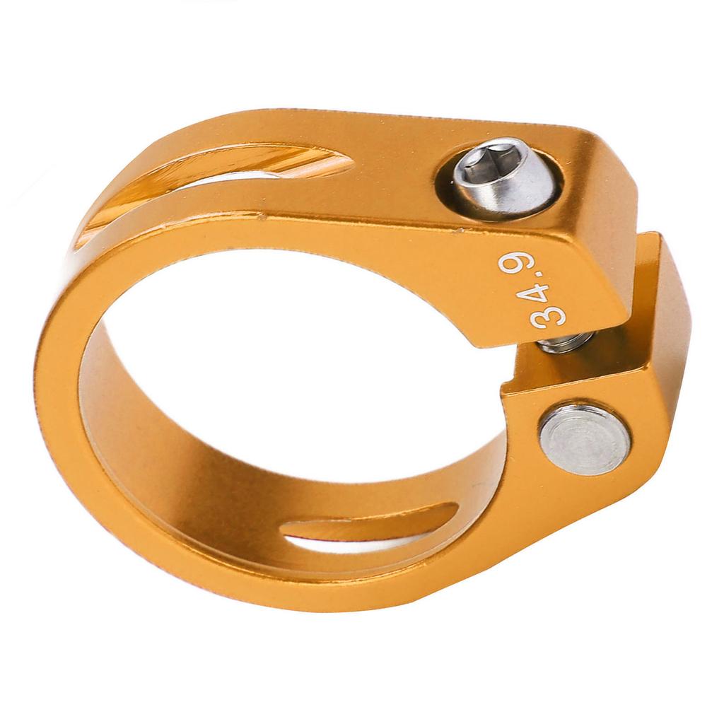Bike Seat Post Clamp Aluminium Alloy Mountain Bike Quick Release Seatpost Collar for Cycling EnthusiastsGold