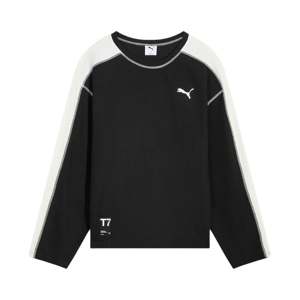 

Мужская спортивная футболка с длинным рукавом Puma T7 Waffle с круглым вырезом, животный принт, топ 637436-01 S