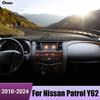 Auto Armaturenbrett Sonnenschutz Abdeckung Matte Rutschfest Anti-UV Polster für Nissan Patrol Y62 2010-      2024 Zubehör