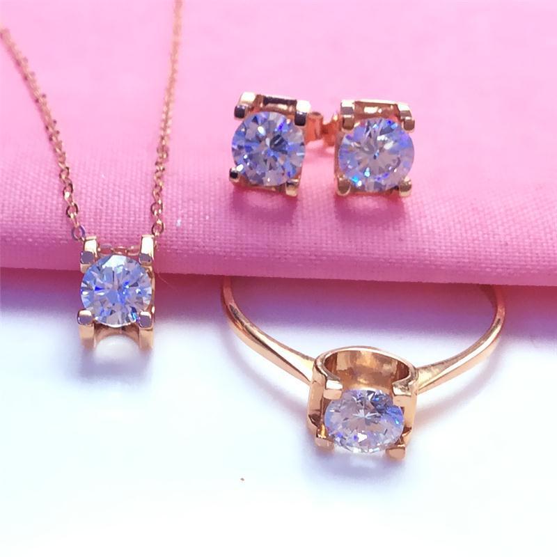 Exquisite Russian 585 Purple Gold Ins Temperament Exquisite And Delicate Shiny Bull Head Zircon Plated Rose Gold Necklace Women