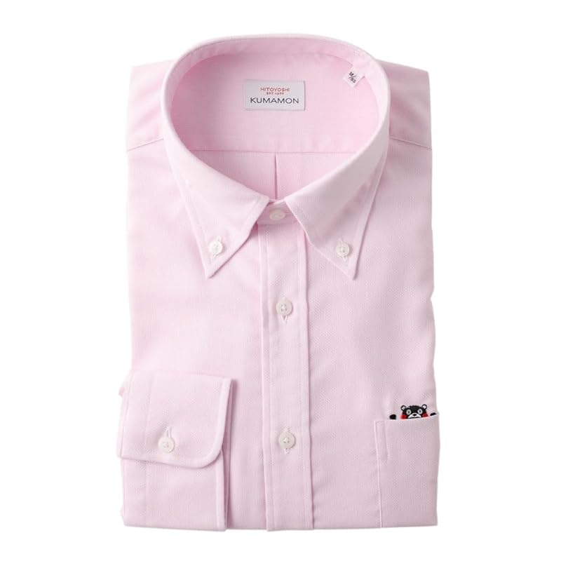 

HITOYOSHI kumamon shirt long sleeve 3 sizes 5043 [Button down/Pink/M] Hitoyoshi shirt men s 100% cotton