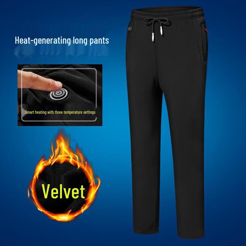 Shenbaolai Men s Fleece-Lined Casual Thermal Pants
