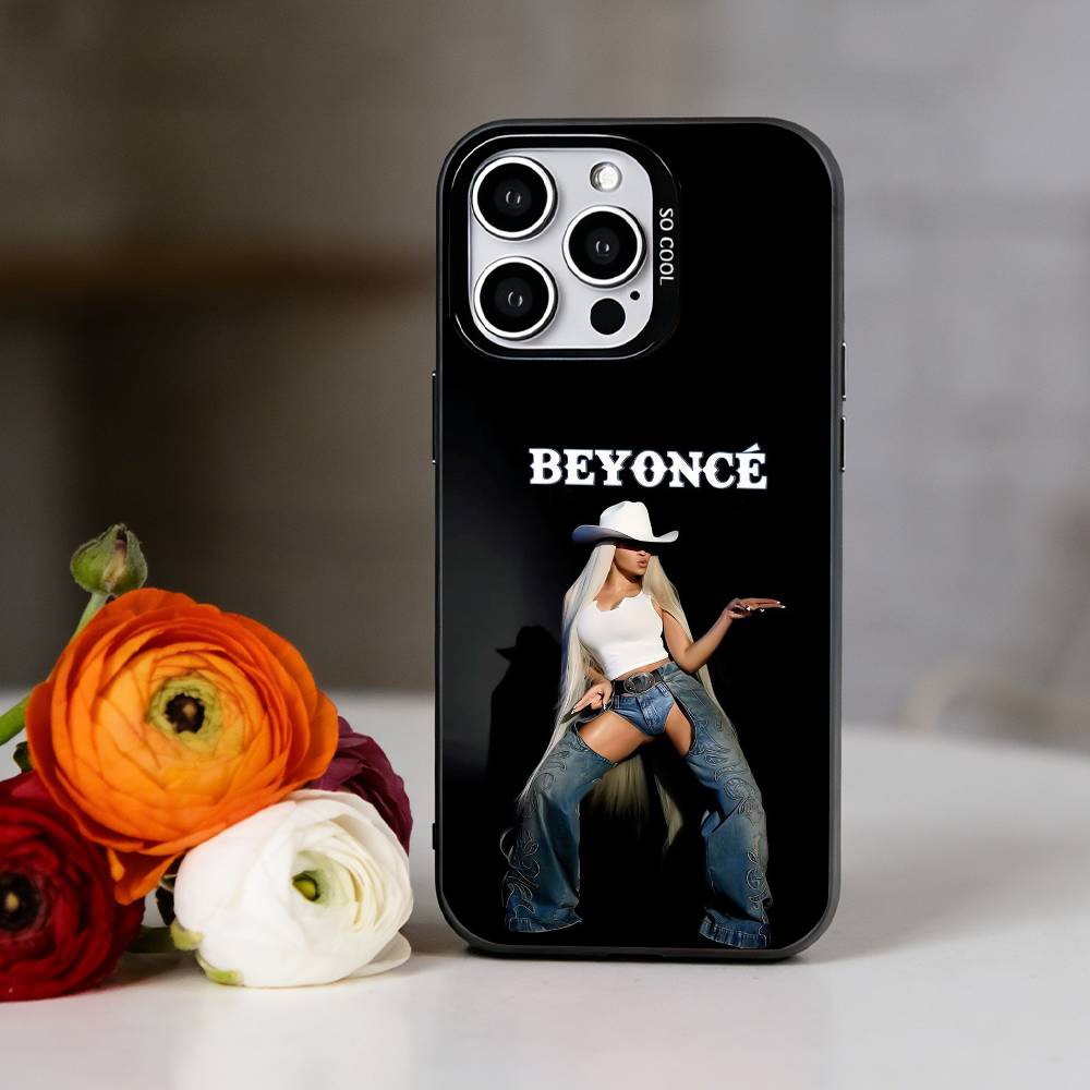 Singer B-BeyoncE Phone Case For iPhone 17,16,15,14,13,12,11 Plus,Pro Max,XS,Colorful Silver Black Cover iPhone14