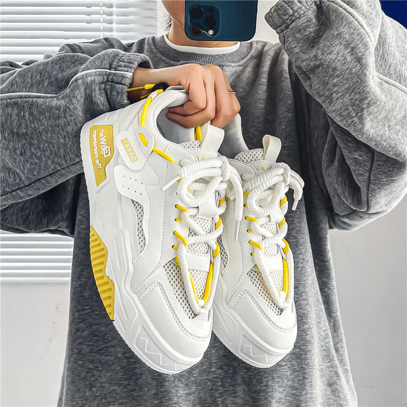 Fashion High Platform Rubber Sole Young Shoes Woven Luxury Man Moccasin Sneakers Men All Brand Sports Beskete Specials Tenisse