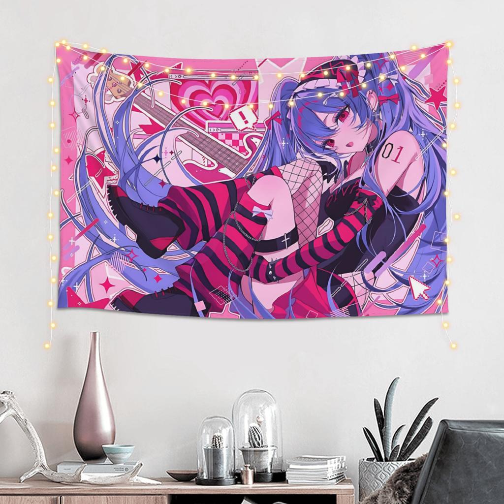 Colorful Anime Girl Tapestry Wall Hanging Blanket Tapestry Home Decor Items Wall Decorations