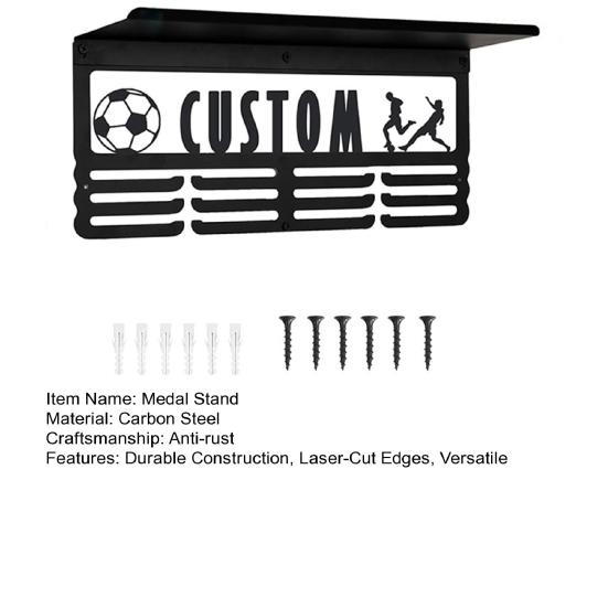 Medaillenhalter Kohlenstoffstahl Medaillenausstellungsständer Bänder Metall Kundenspezifisch Sport Rennen Plaketten Aufhänger Wrestling Trophäenregal