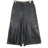 Celine [Domestic Regular] 2G013978E Phoebe Period Lamb Leather Cropped Wide Pants/ Bottoms 36 blackUsed