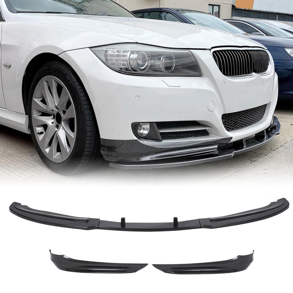 5PCS Front Bumper Lip Chin Spoiler Splitter Sporty Bumper Lip Body Kit Fit for 3 Series E90 E91 LCI 2007 to 2012