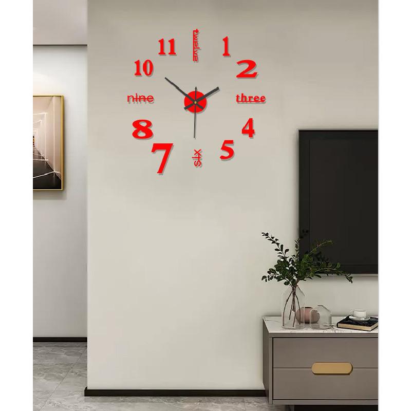 3d Modern Wall Clock Mirror Sticker Acrylic Number Clocks For Home Decoration