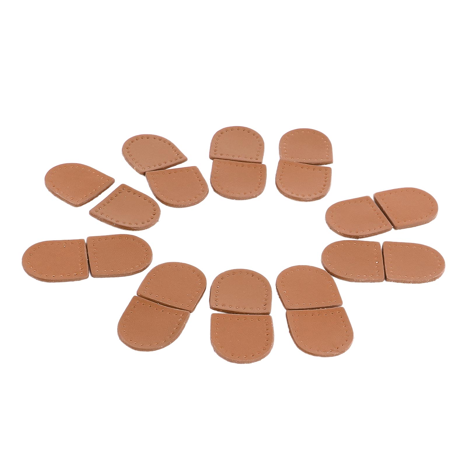 

40PCS Zipper Stopper DIY Handcrafted Genuine Leather Multipurpose Fashionable Zipper Ends Top Stoppers Claybank