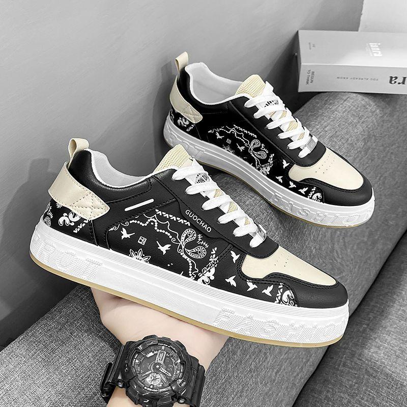 WTEMPO Značka Menšina Nekonfliktní Korejská Neformální Sportovní obuv Prodyšný trend Nízká pánská desková obuv Studenti mohou nosit ploché malé bílé boty