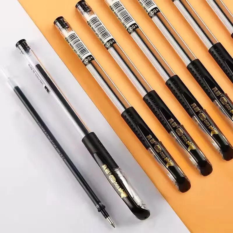 12pcs Pen 0.5mm Black Gel Pen for Students Bullet Tip Smooth Writing Suitable for Exams Office and Signing Stationery Supplies