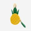Cherry Blueberry Design Fruit Charm Coin Purse Microfiber Leather Cute Key Chain Mini Pouch Wallet Gift For Airtag Girl Women
