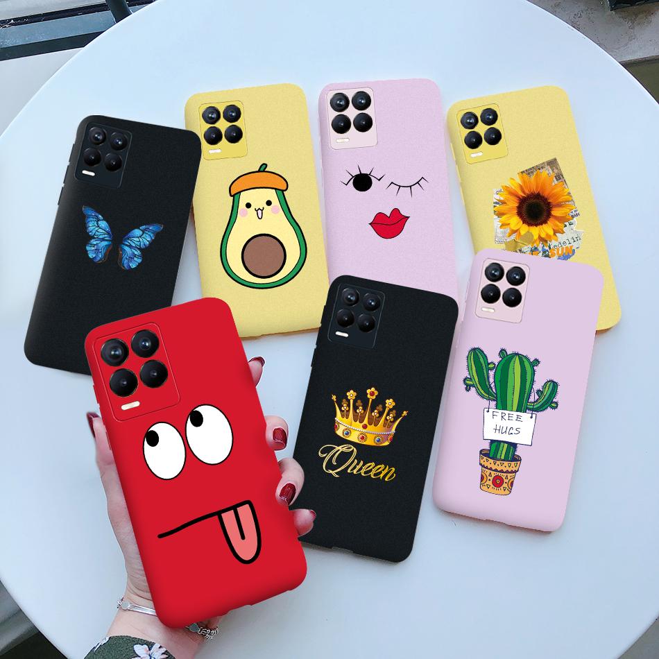 For Oppo Realme 8 Pro Case Cute Painted TPU Silicone Shockproof Soft Back Phone Cover for Realme 8 Pro Global Version 6.4" Case