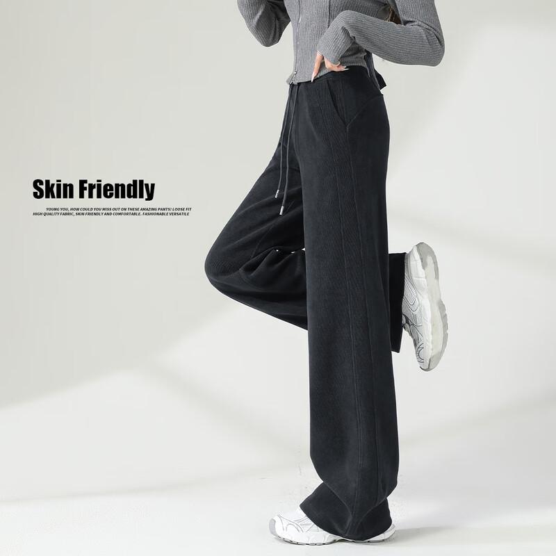 Women s HanDu YiShe High-Waist Fleece Banana Trousers M