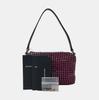 [Pre-Owned] Top Handle Chain Mesh Zipper Closure Crystal Rhinestone Leather Underarm Shoulder Bag - Excellent #1PR6ATT