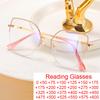Anti Blue Light Computer Glasses Women Cat Eye Semi Rimless Eyewear Frame Clear Lens Gaming Eyeglasses