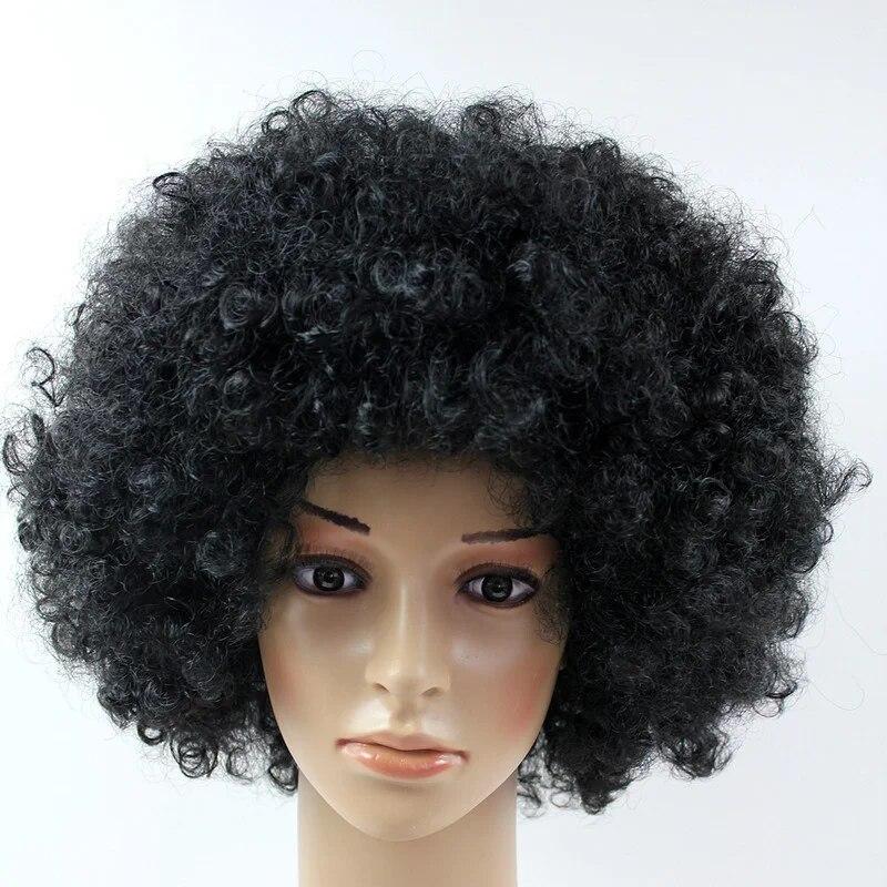 Funny Wig Cap Fluffy Wavy Head Wig for Birthday Dress Performance Props Hair Cap Header Reactive Party Supplies