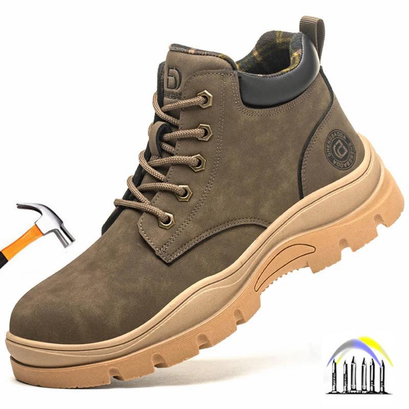 Steel Toe Shoes Winter Safety Shoes for Men Anti Smash Puncture Proof Safety Boot for Engineers Protective Indestructible Shoes