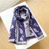 Camellia cashmere scarf women's winter senior sense versatile thickened warm scarf air conditioner shawl