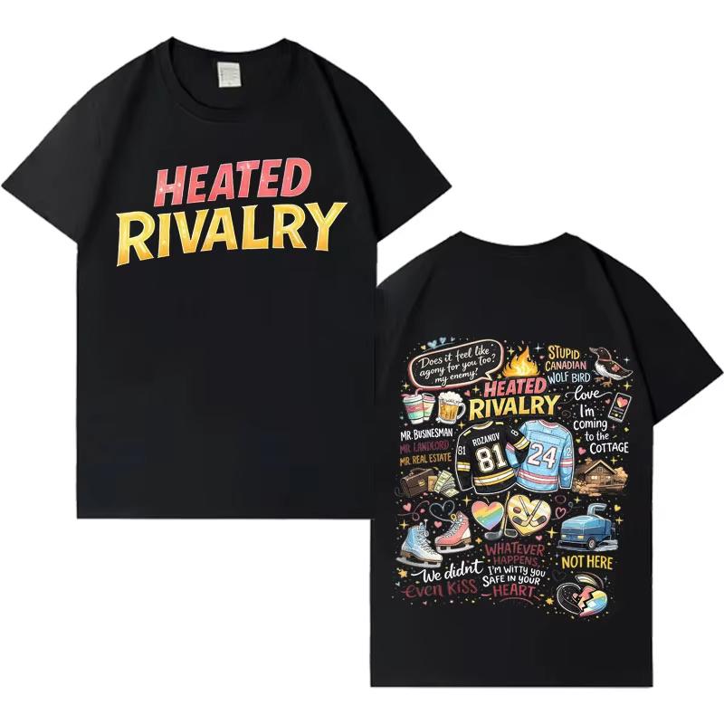 2026 Heated Rivalry Ilya Rozanov Shane Hollander Trendy Graphics Tshrit Mens Women T Shrits ONeck Harajuku Casual Cozy Y2K Top