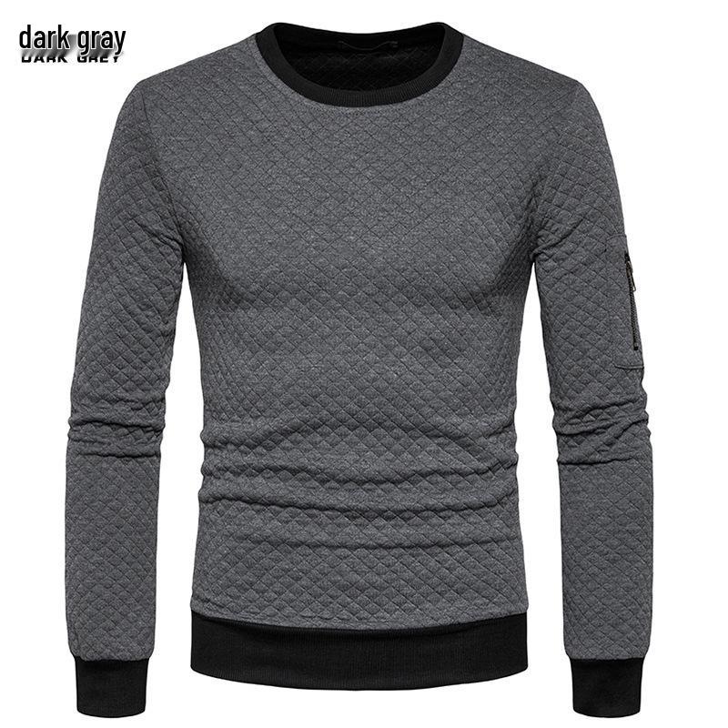 

Autumn & Winter Slim Fit Solid Color Sweatshirt WY006 Extra Large темно-серого