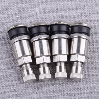 NEW Universal 4Pcs Stainless Steel Bolt-in Car Truck Tubeless Wheel Tyre Tire Valve Stems with Dust Caps