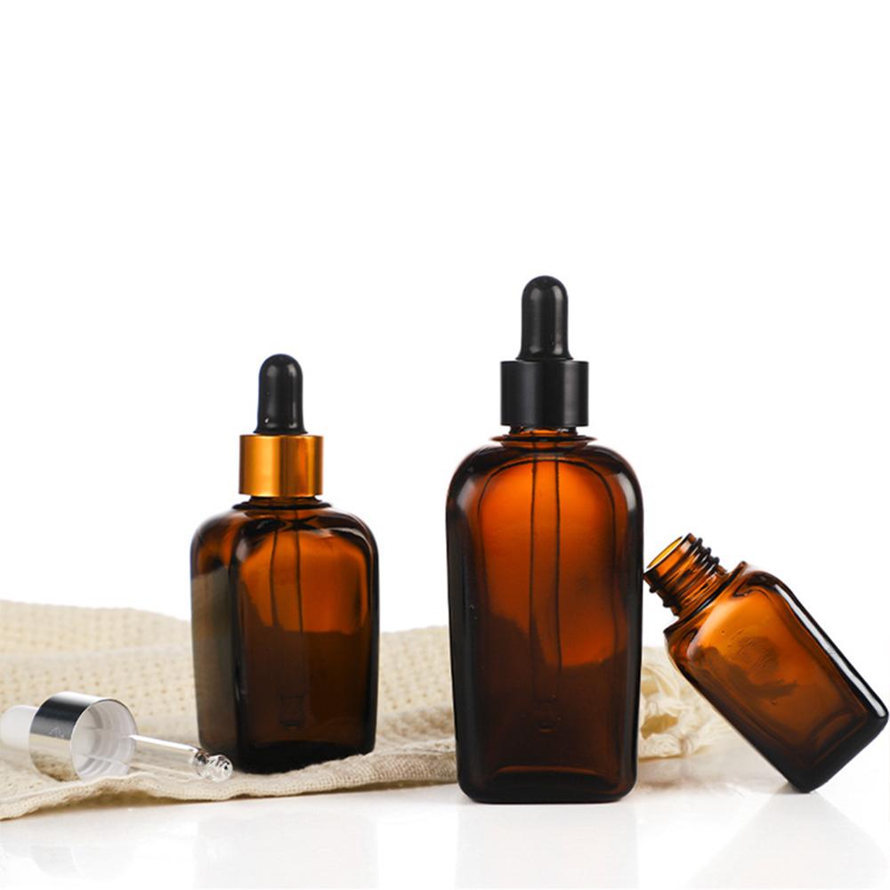 10ml 20ml 30ml 50ml 100ml Amber Glass Liquid Reagent Pipette Essential Oils Bottle Eye Dropper Cap Empty Aromatherapy Containers