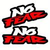 No Fear Logo PVC Vinyl Aufkleber, Wasserdichte Sticker für Auto Motorrad Helm Außen Dekoration