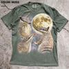 Numbat Howling Moon Shirt, Retro Animal Graphic Tee, Australian Wildlife Moss