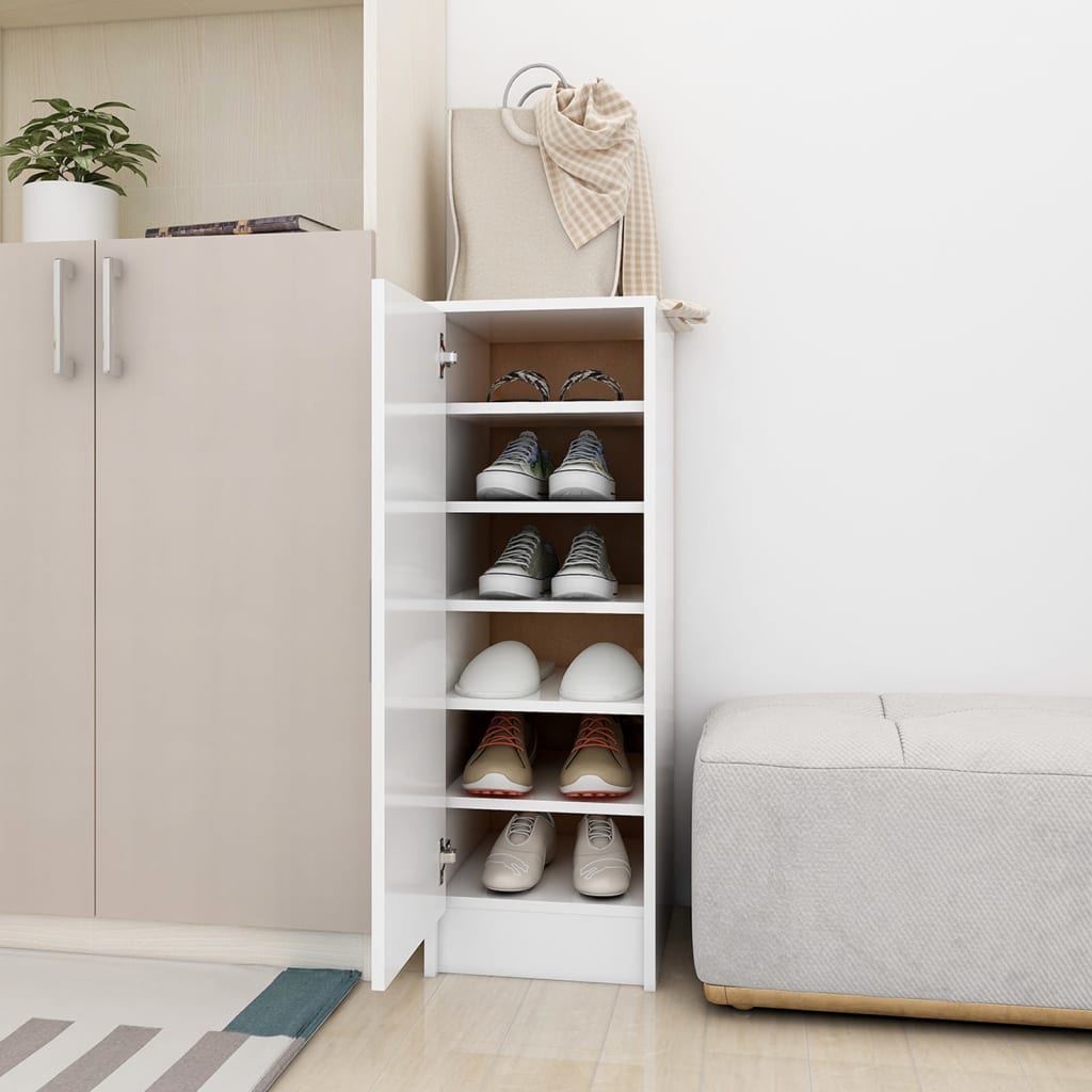 Schuhschrank Mit Tür Im Eingangsbereich, 6-stöckiger Stauschrank, Eckschrank Im Wohnzimmer, 31,5 X 35 X 92 Cm