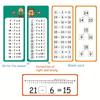 Mathematical Operations Exercise Flashcards Erasable Math Study Cards Kid Early Learning Study Card for Preschooler