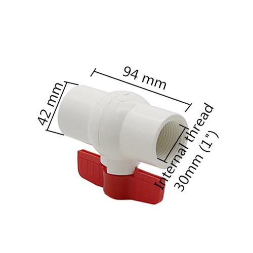 Garden Irrigation Waterstop Switch Water Control Pipe Fittings 1/2" 3/4" 1" 1.25" 1.5" 2" Female Thread PVC Ball Valve Drainage