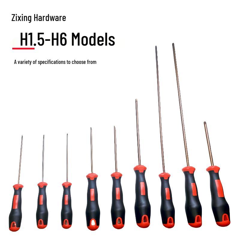 Compact Hex Socket & Wrench Set with Extended Handle Hex Screwdriver H1.5-H6 (9-piece Set)