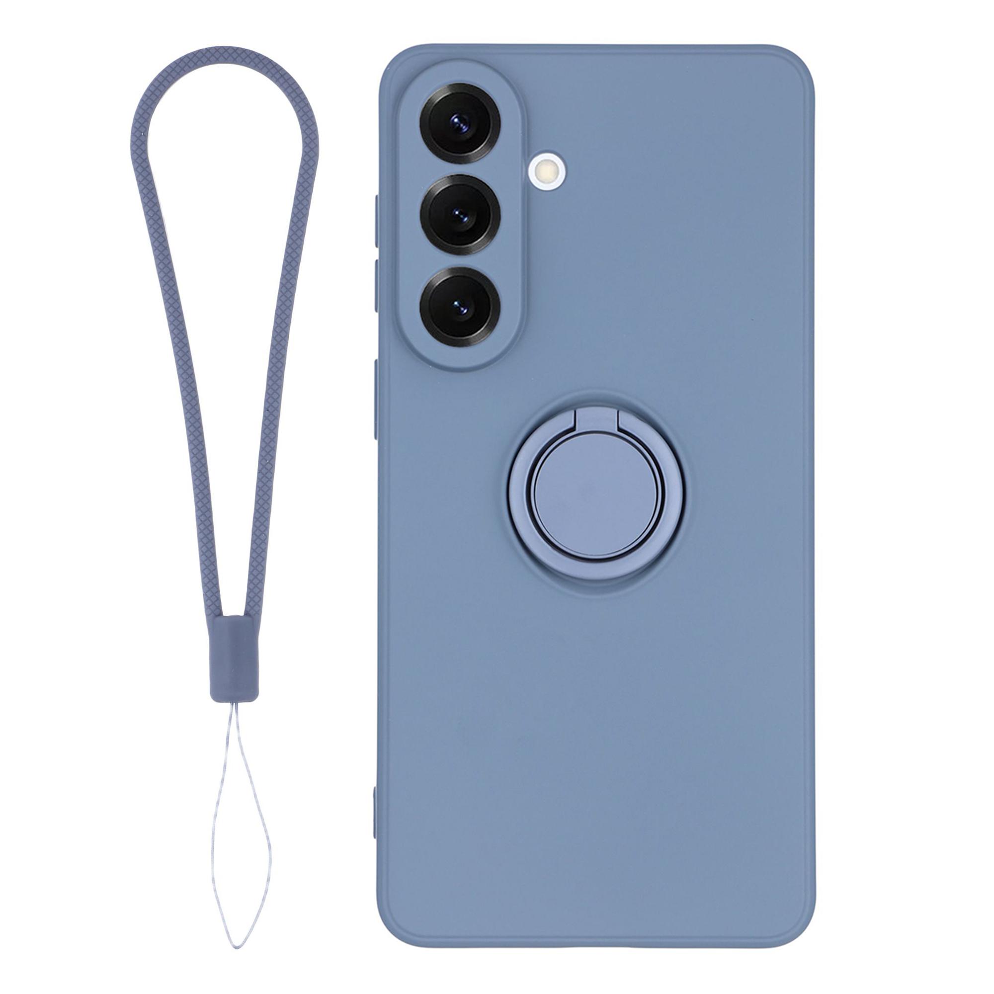 

For Samsung Galaxy S26 / S26 Pro Silicone Case with Strap Ring Kickstand Phone Cover