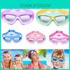 Quilang Child Swim Goggles With Earplugs One-piece Fashionable Hd Swim Glasses Anti-water Anti-fog