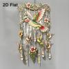 Colorful Bird Hanging Ornaments Acrylic Home Decoration Crafts Hummingbird Wind Chime  Courtyard