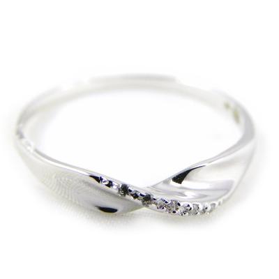 Stříbrný prsten 'Câlin' White