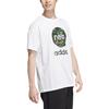 Adidas Neo Logo Print Crew Neck T-Shirt Unisex Tops White HN8750
