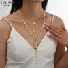 17KM 4-Piece Cross Pendant Figure Necklace Set Adjustable Bohemian Style Fashion Jewelry For Women Daily Wear Party Gift