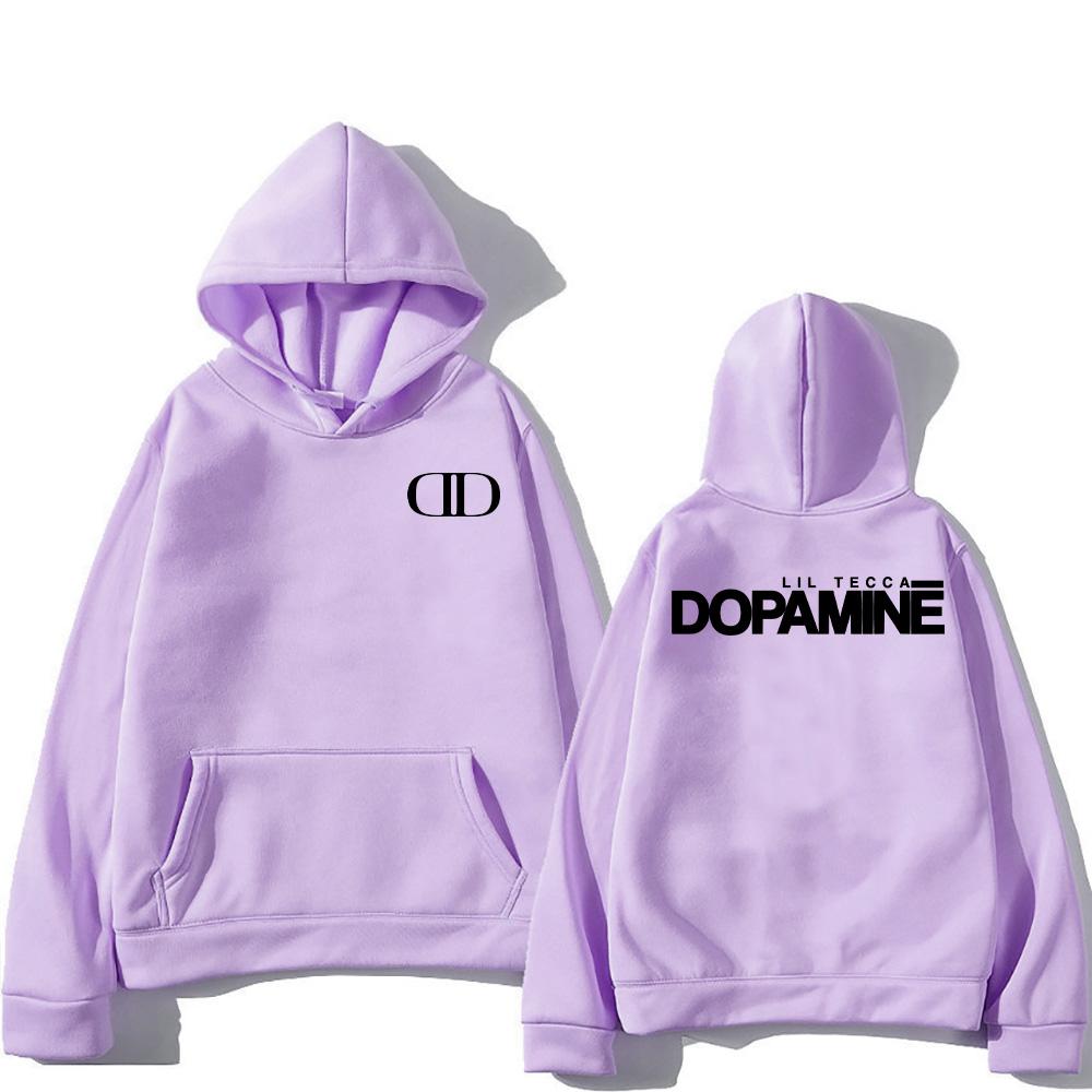 Rapper Lil Tecca Dopamine Album Merch Hoodie Men Women Long Sleeve Sweatshirt Hip Hop Gothic Streetwear Loose Versatile Pullover
